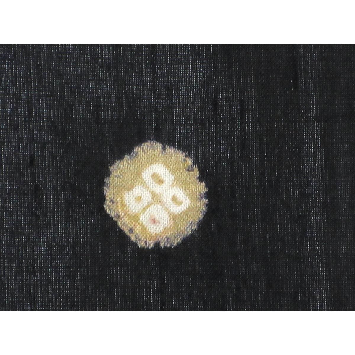 【未使用品】単衣　紗紬織　絞り入