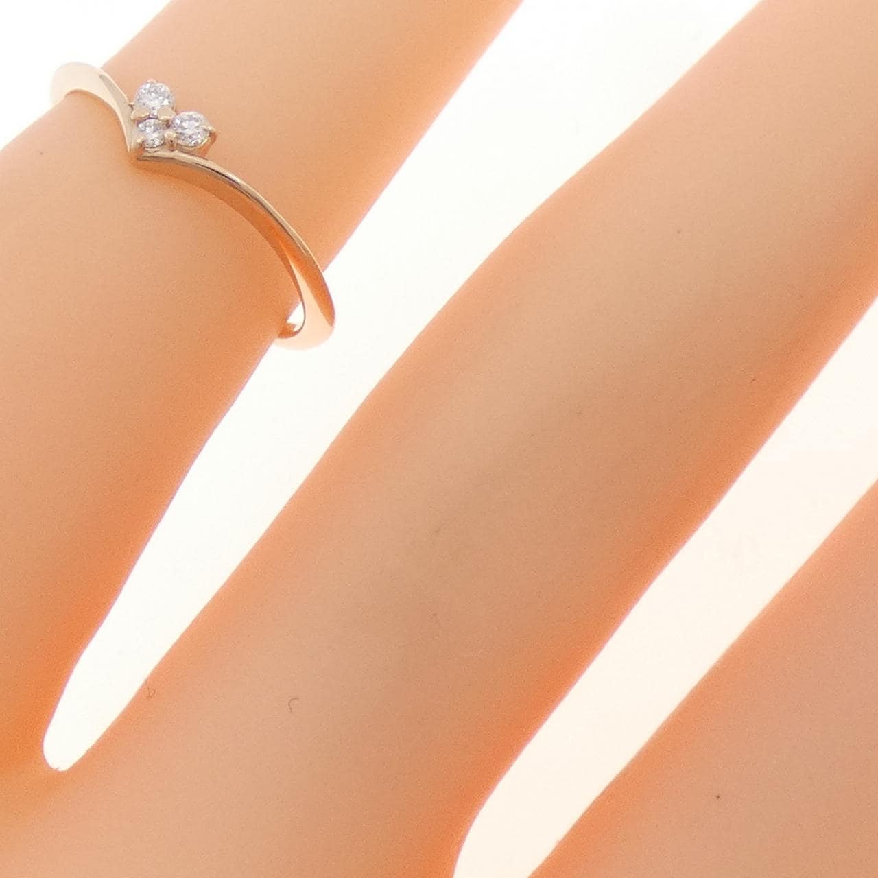 エテ ダイヤモンド ピンキー リング 0.08CT
