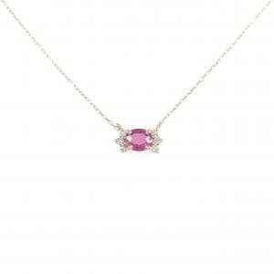 K18PG ルビー ネックレス 0.30CT
