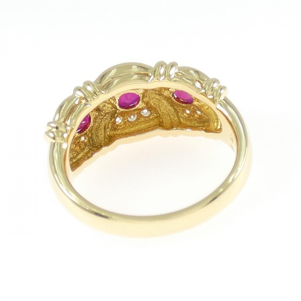 K18YG ルビー リング 0.70CT