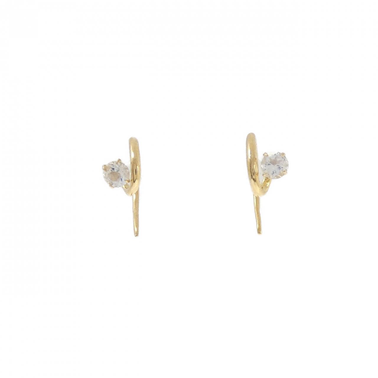 K18YG labradorite earrings