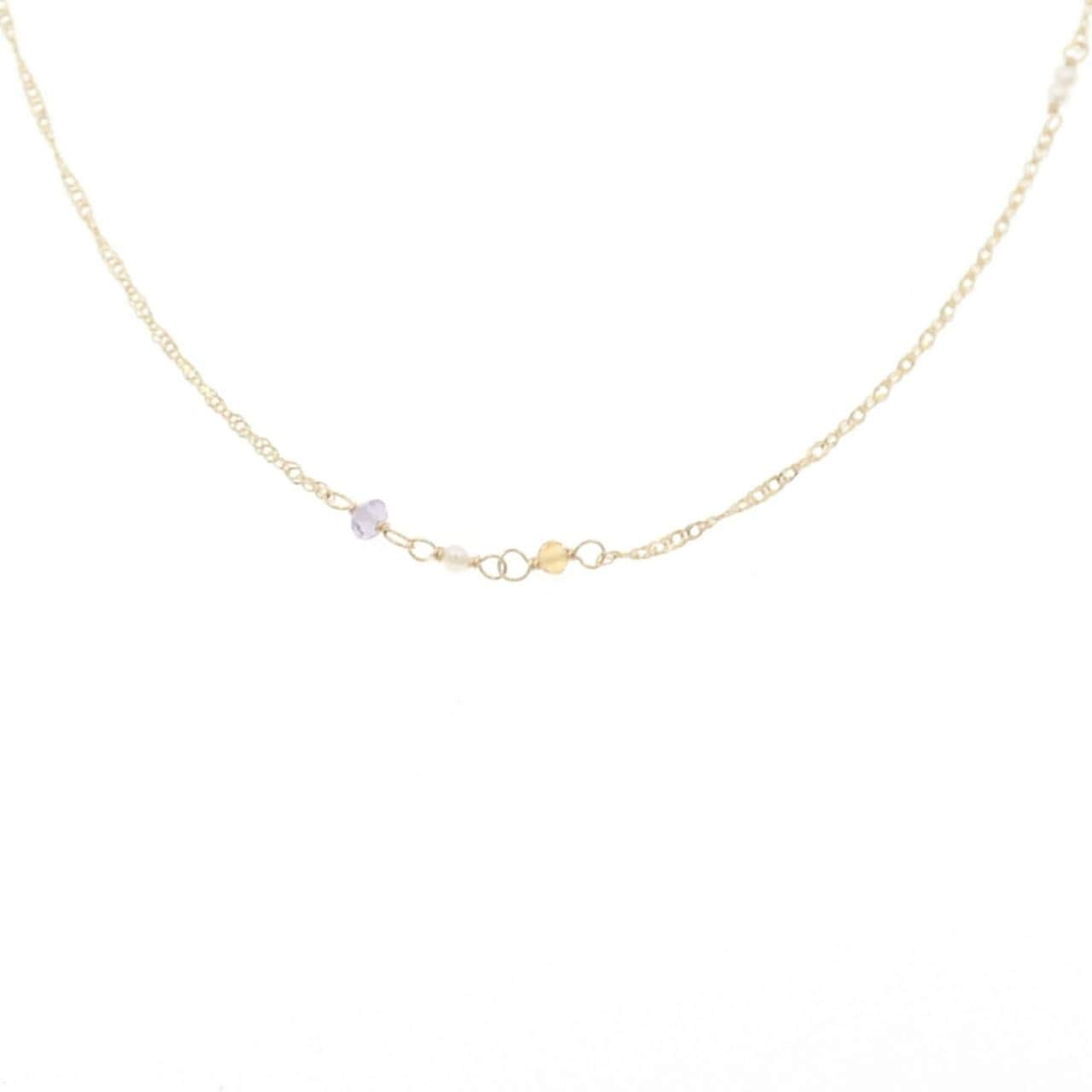 K10YG カラーストーン ネックレス