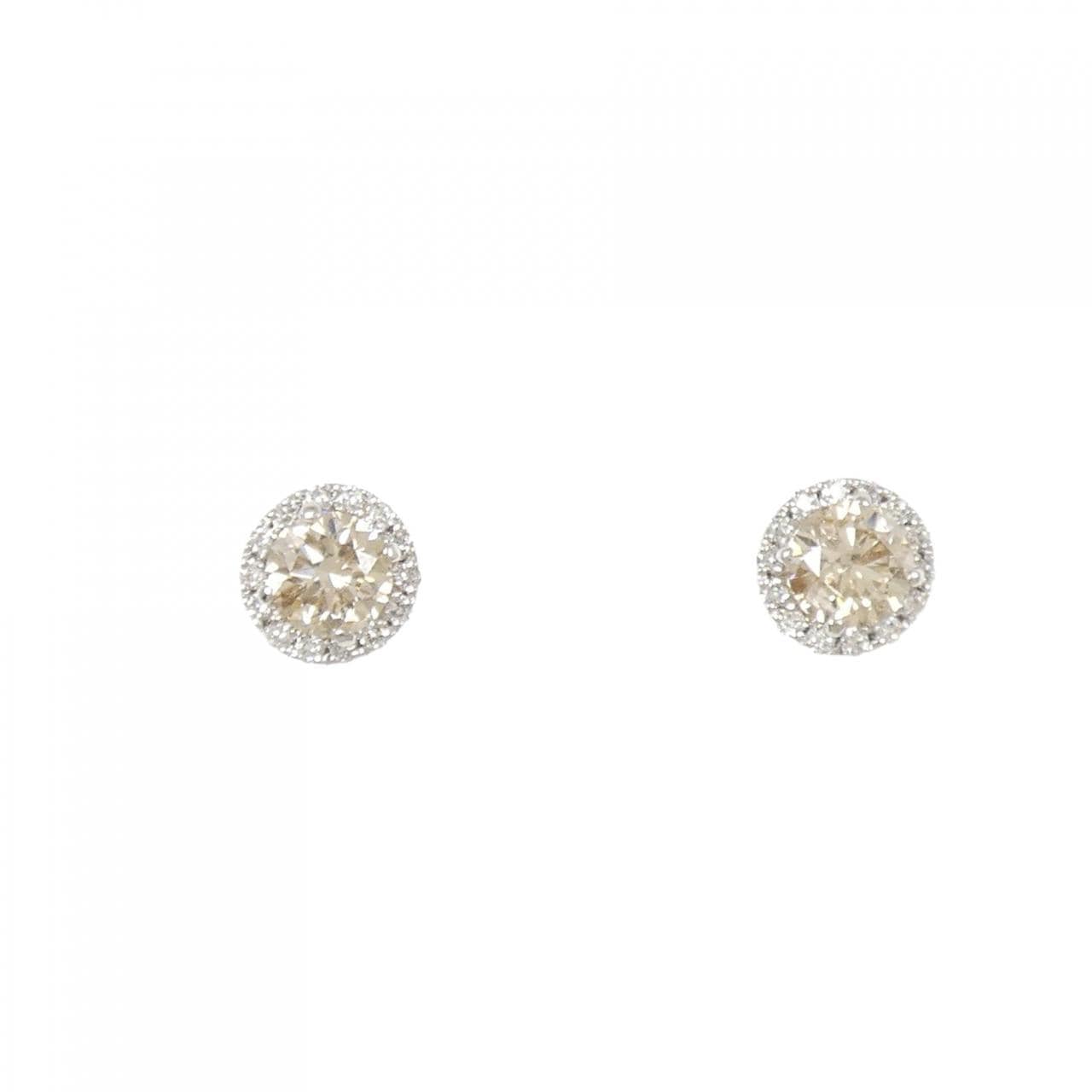 PT900 ダイヤモンド ピアス 1.00CT