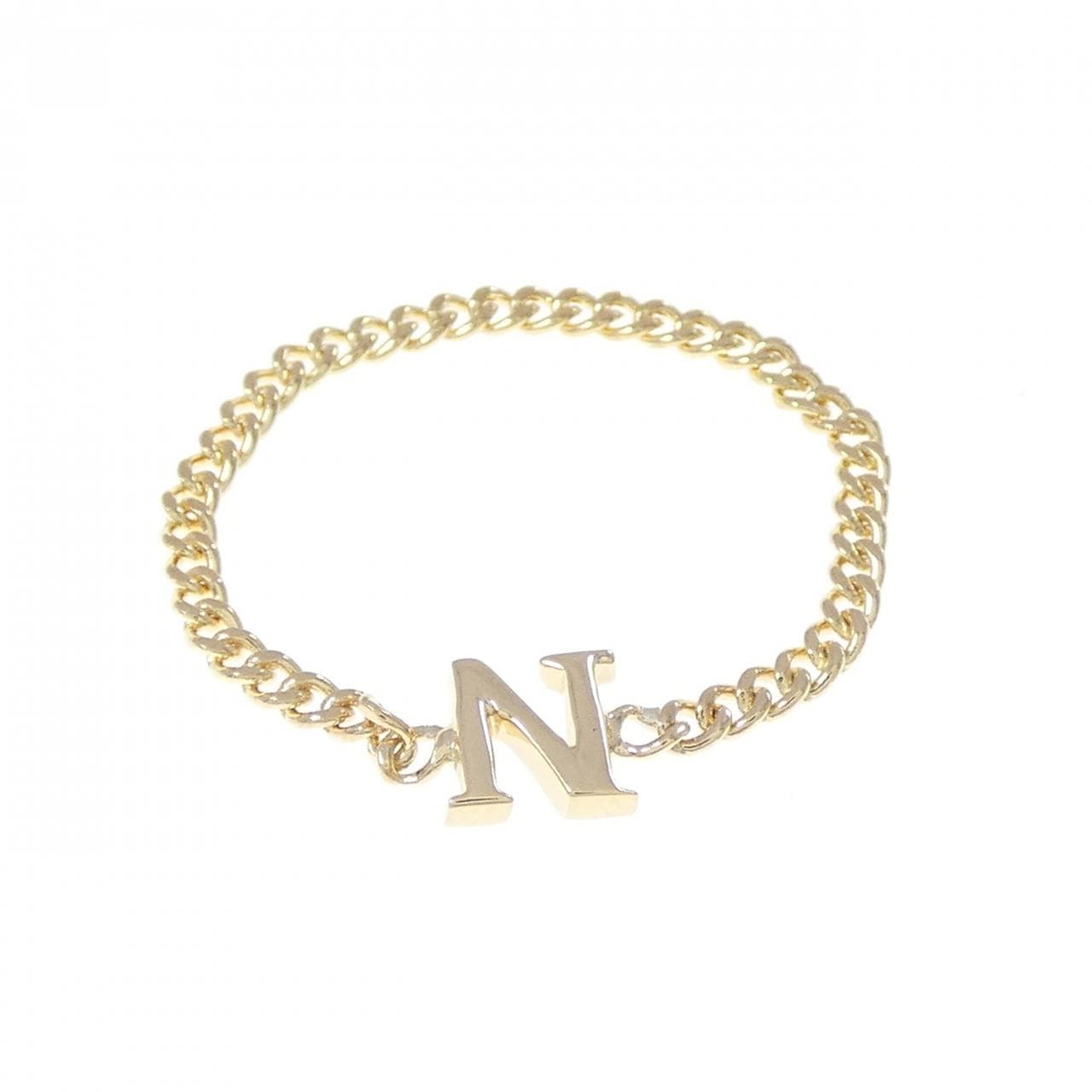 K18YG イニシャルN リング