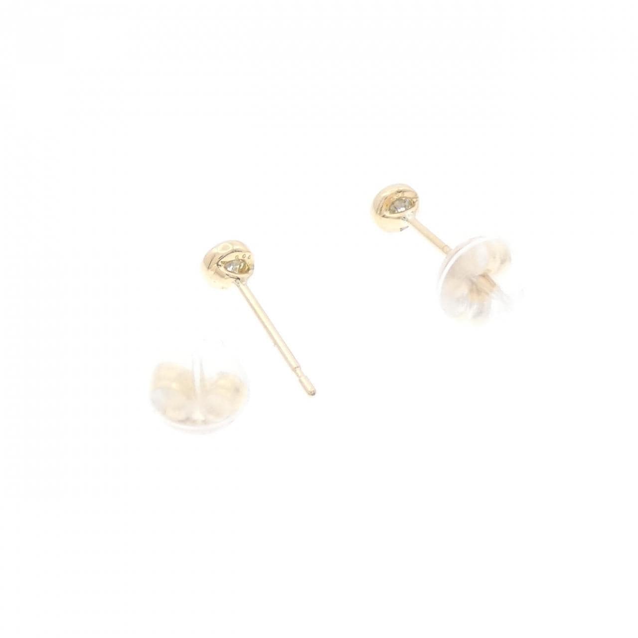 【リメイク】K18YG ソリティア ダイヤモンド ピアス 0.10CT