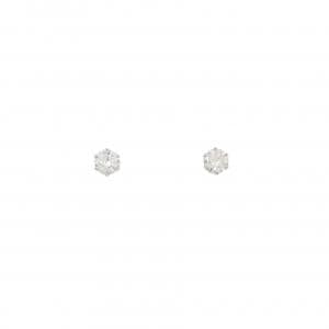 PT900 ソリティア ダイヤモンド ピアス 0.30CT
