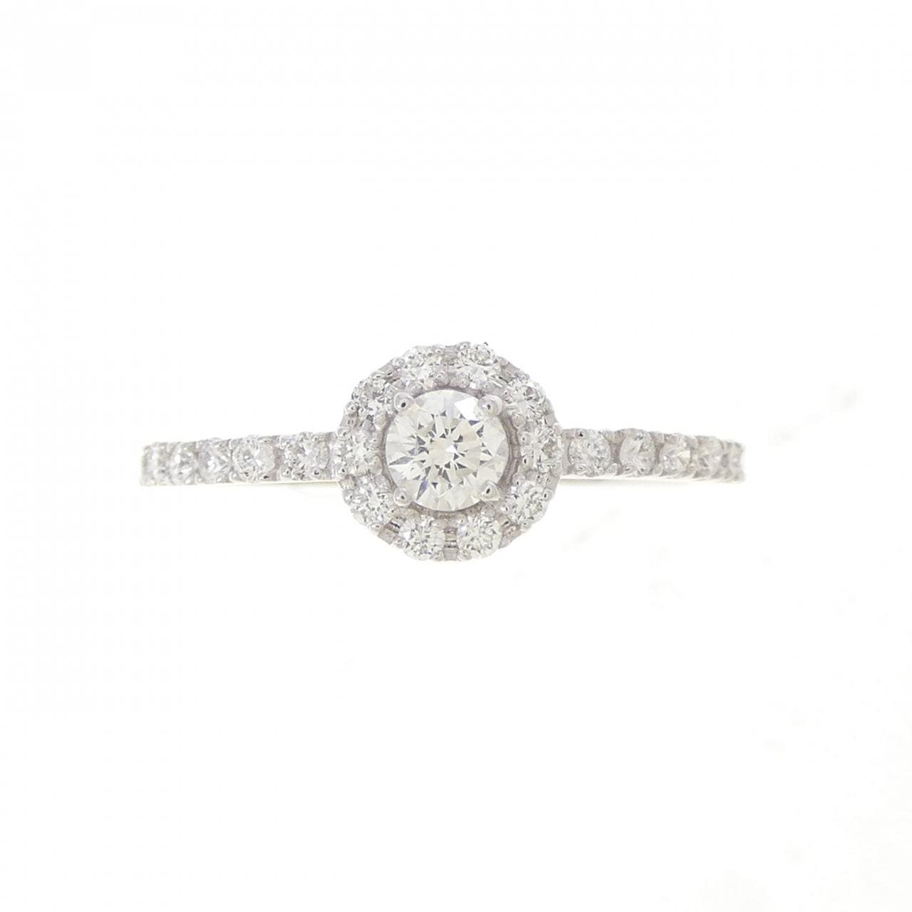 K18WG ダイヤモンド リング 0.35CT