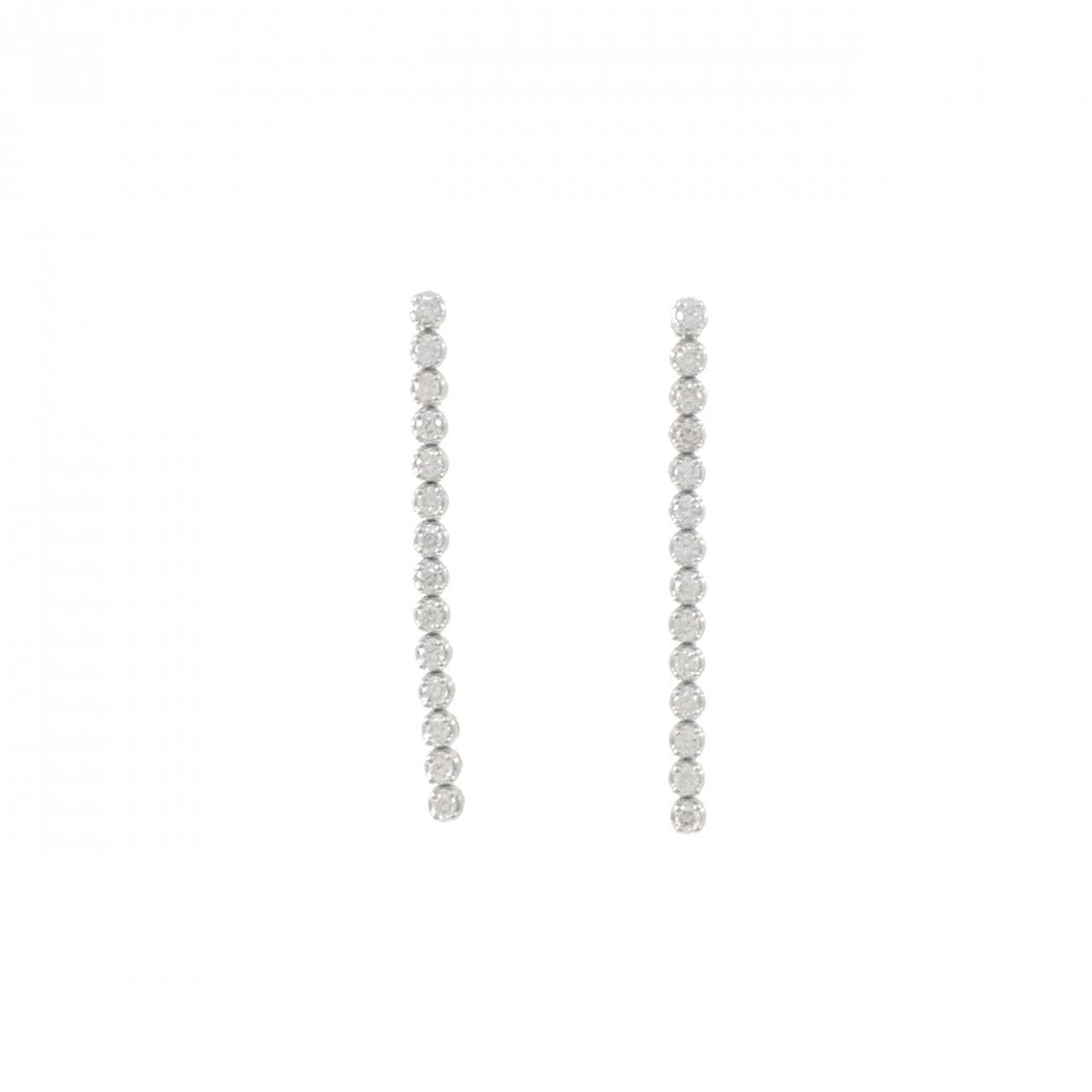 K18WG ダイヤモンド ピアス 0.34CT