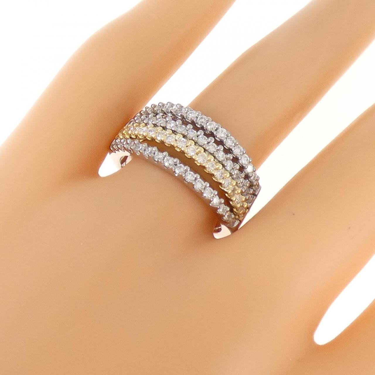 K18WG/K18YG ダイヤモンド リング 0.85CT