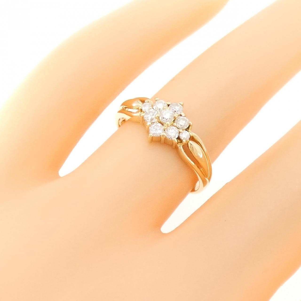 K18YG ダイヤモンド リング 0.32CT