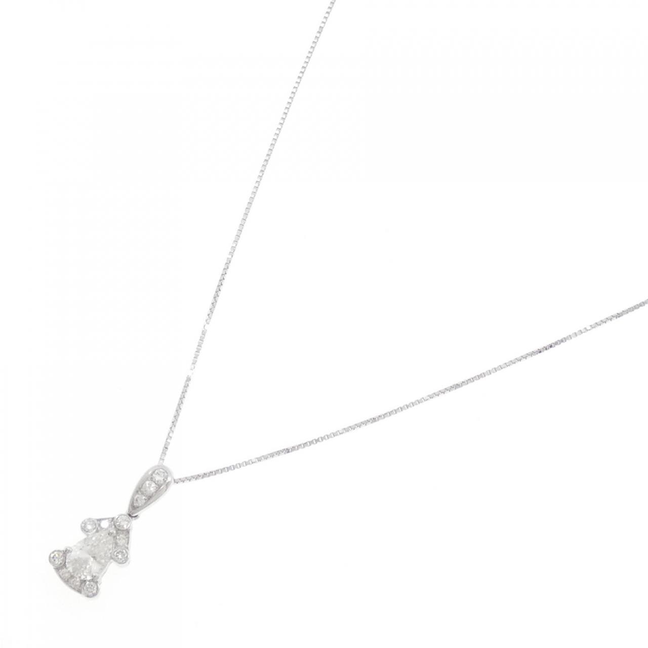 K18WG ダイヤモンド ネックレス 0.36CT