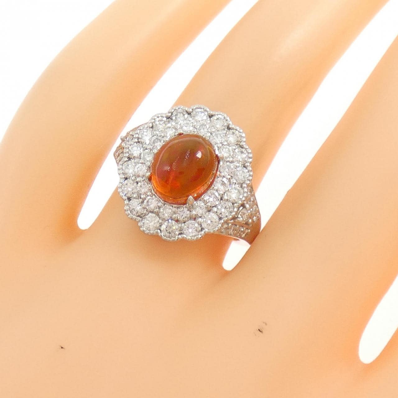 PT950 オパール リング 1.87CT