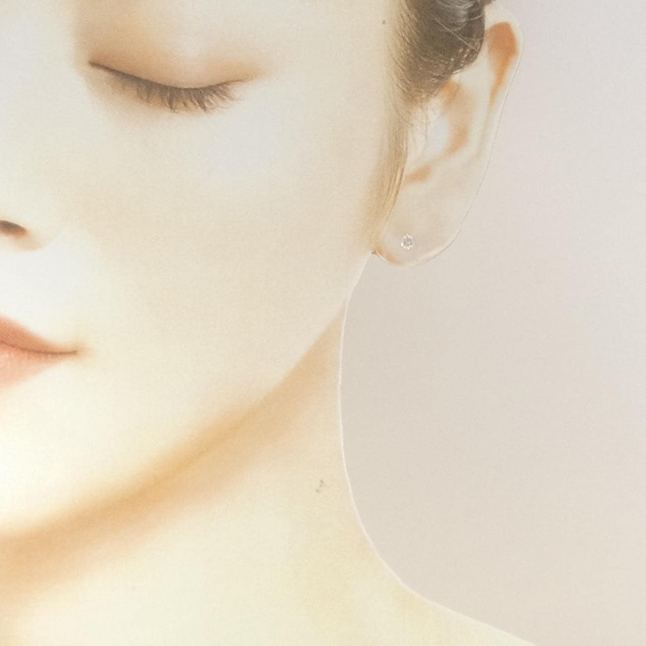 PT900 ソリティア ダイヤモンド ピアス 0.30CT