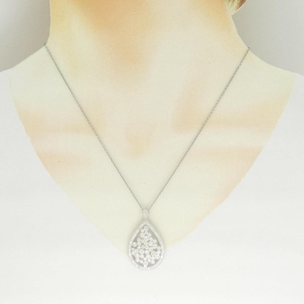 PT900/PT850 ダイヤモンド ネックレス 1.00CT