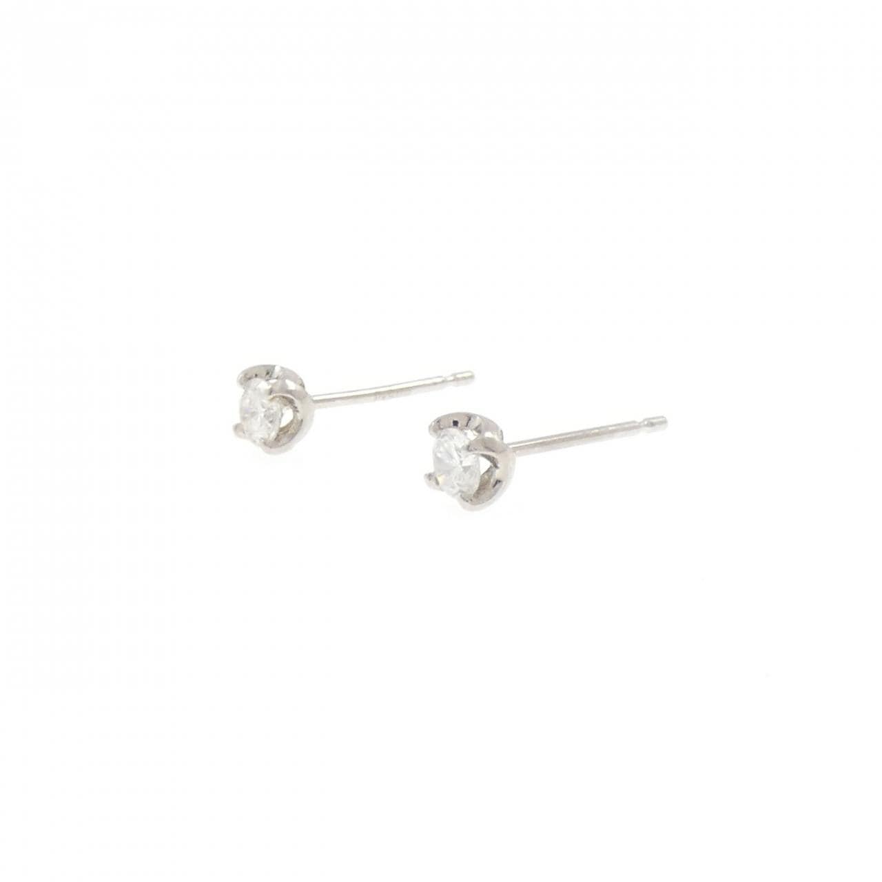 PT900 ソリティア ダイヤモンド ピアス 0.24CT