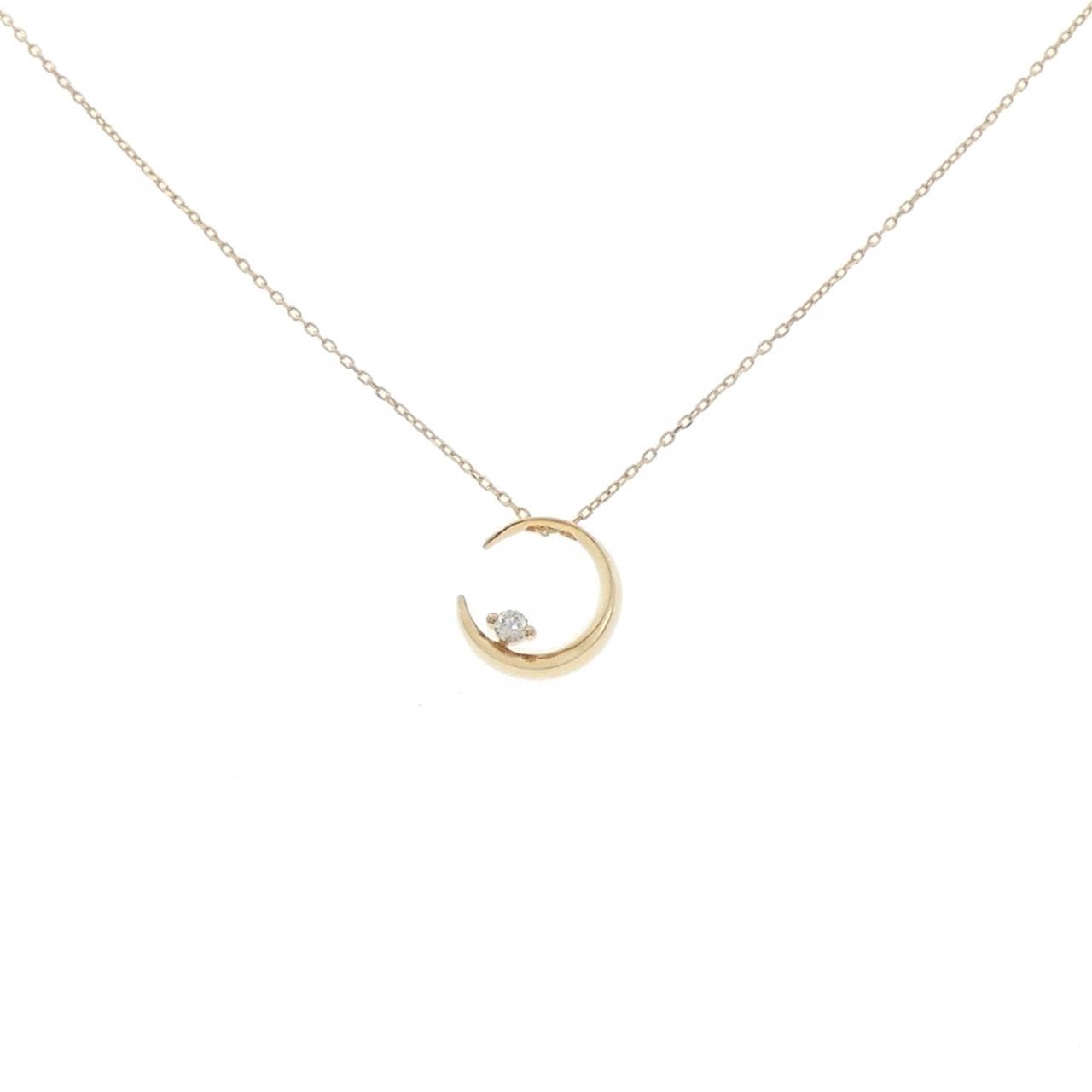 スタージュエリー ムーン ダイヤモンド ネックレス 0.02CT