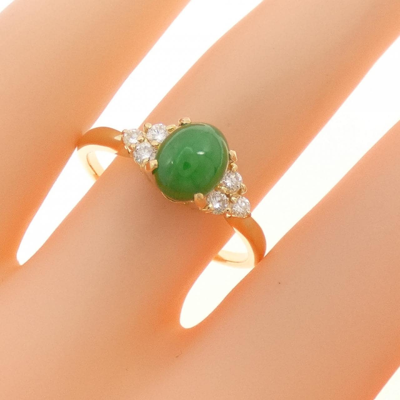 K18YG ヒスイ リング