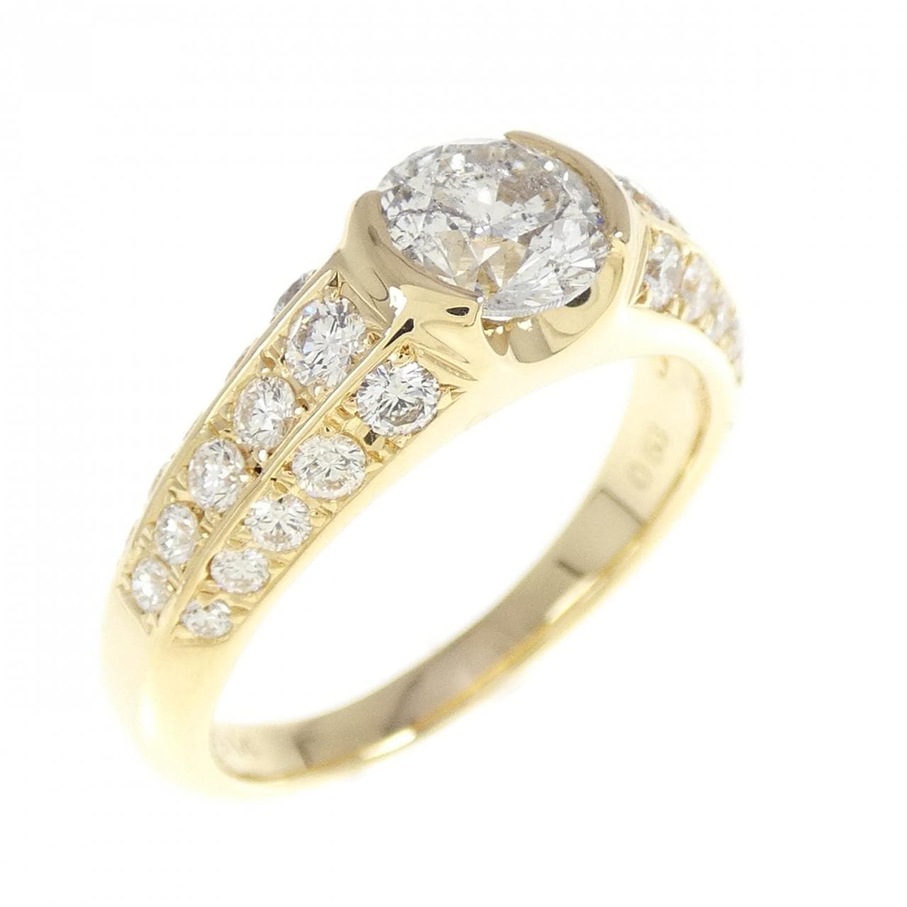 K18YG ダイヤモンド リング 0.914CT