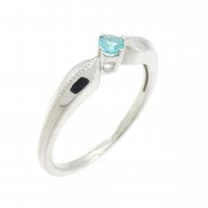 K18WG トルマリン リング 0.12CT