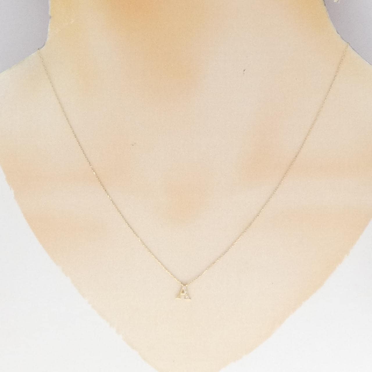K18YG イニシャルA ダイヤモンド ネックレス