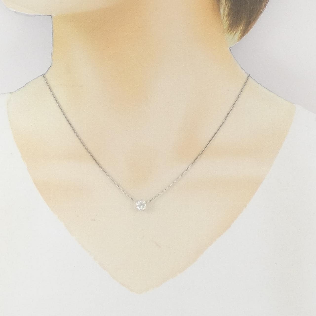 PT850 ソリティア ダイヤモンド ネックレス 0.70CT