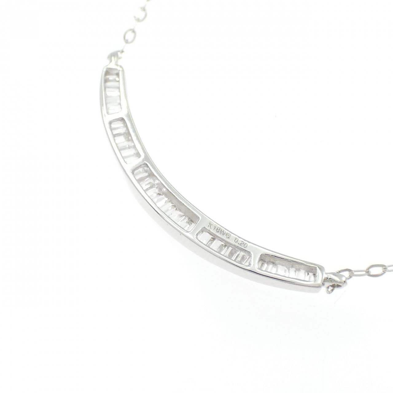 K18WG ダイヤモンド ネックレス 0.20CT