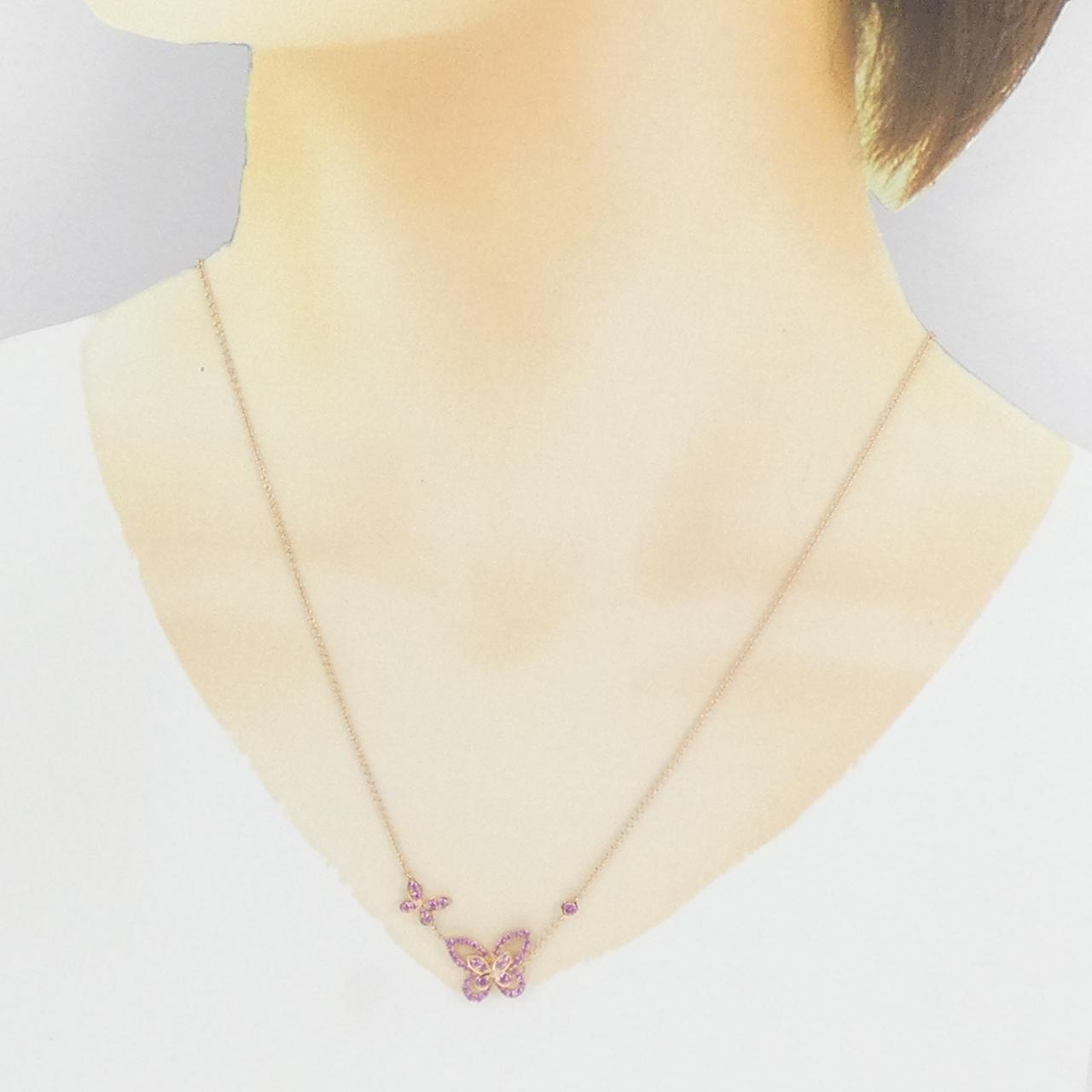 Graff Double Butterfly Silhouette Necklace
