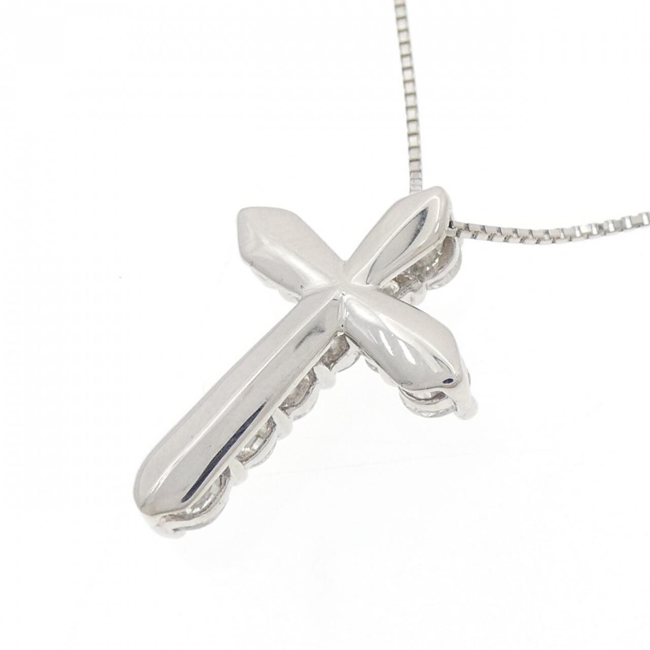 PT900/PT850 クロス ダイヤモンド ネックレス 1.00CT