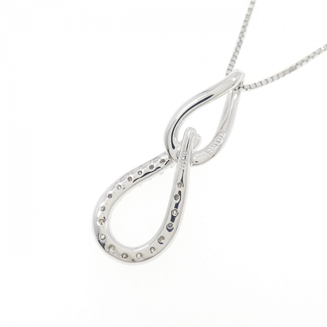 K10WG ダイヤモンド ネックレス 0.10CT