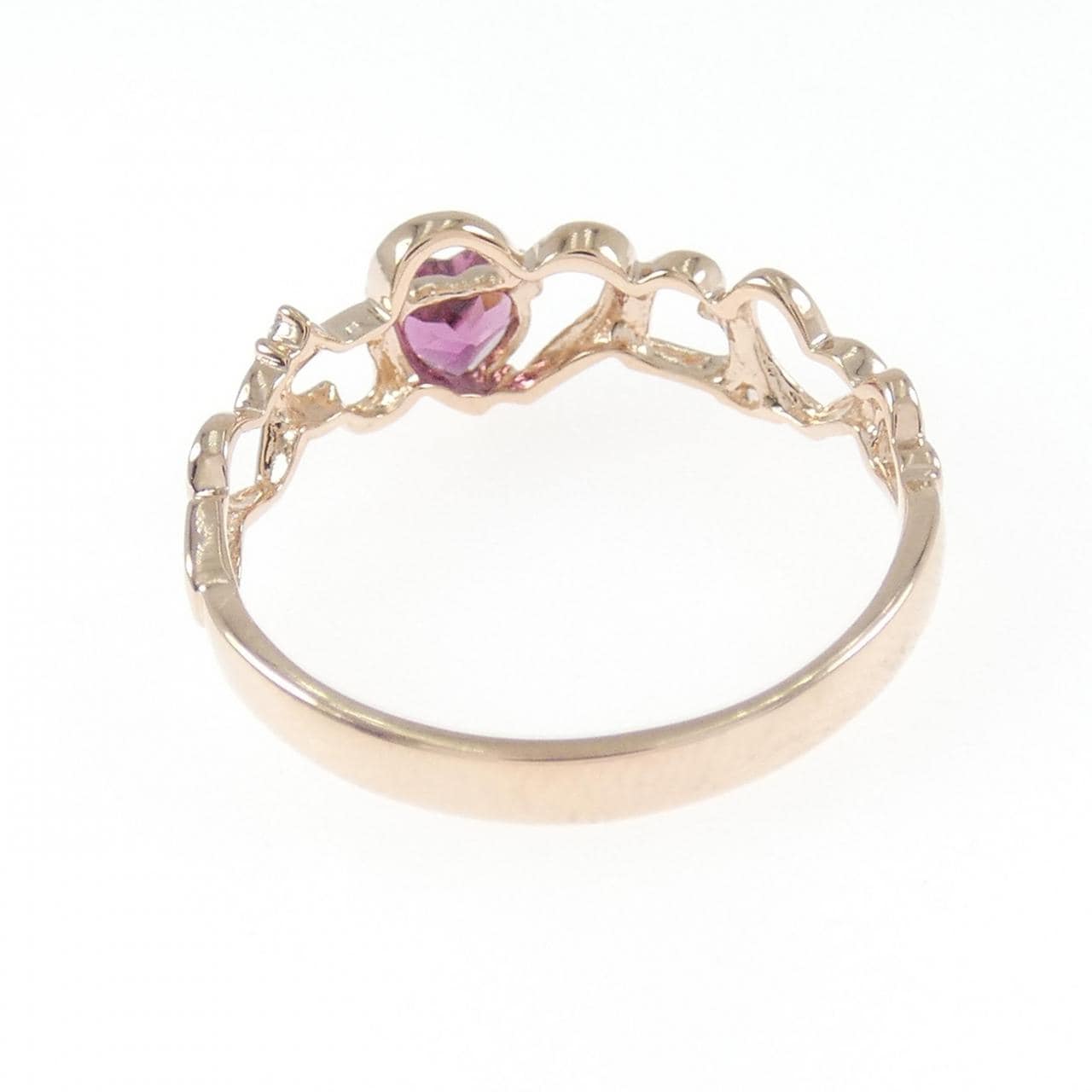 K10PG ハート トルマリン リング