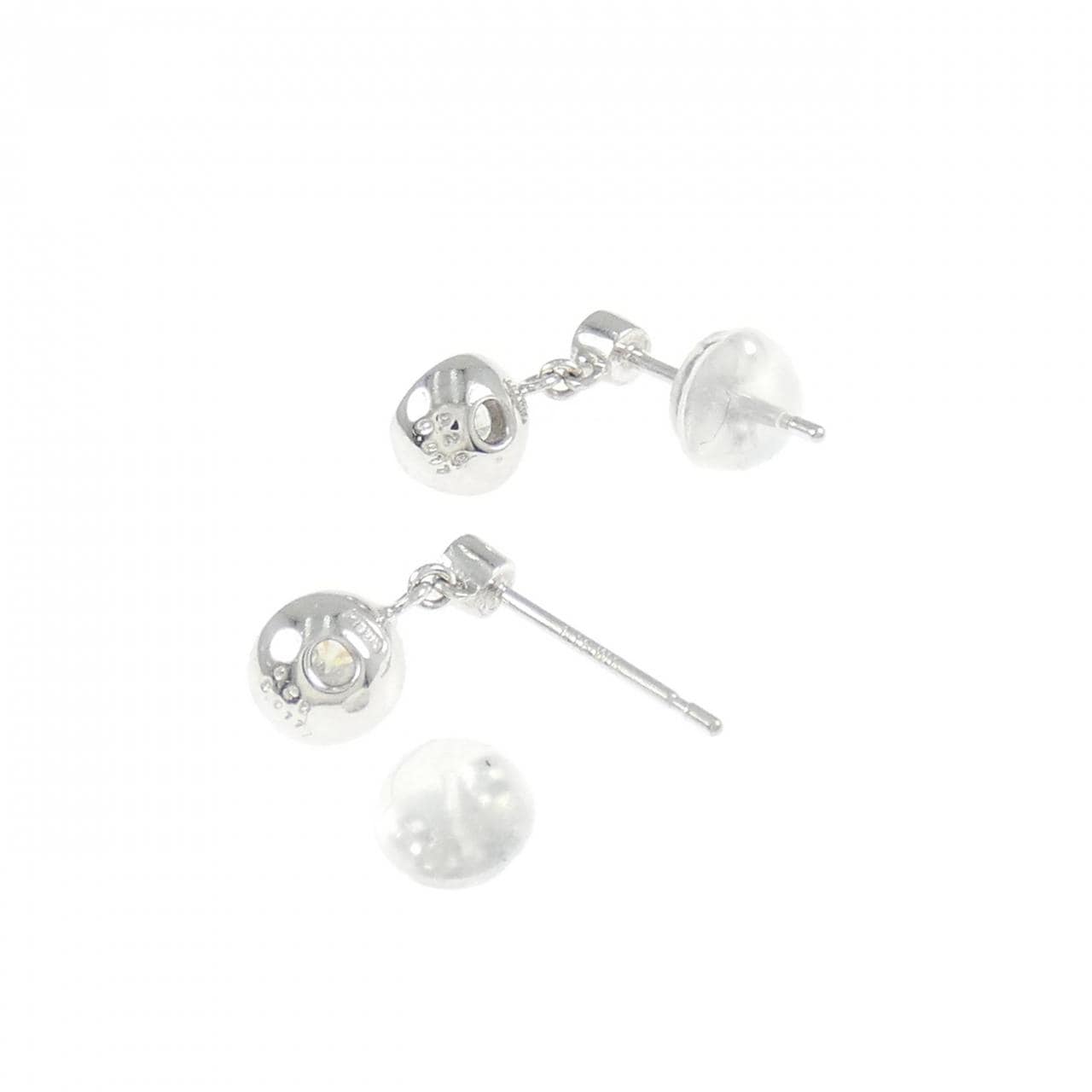 K18WG ダイヤモンド ピアス 0.434CT