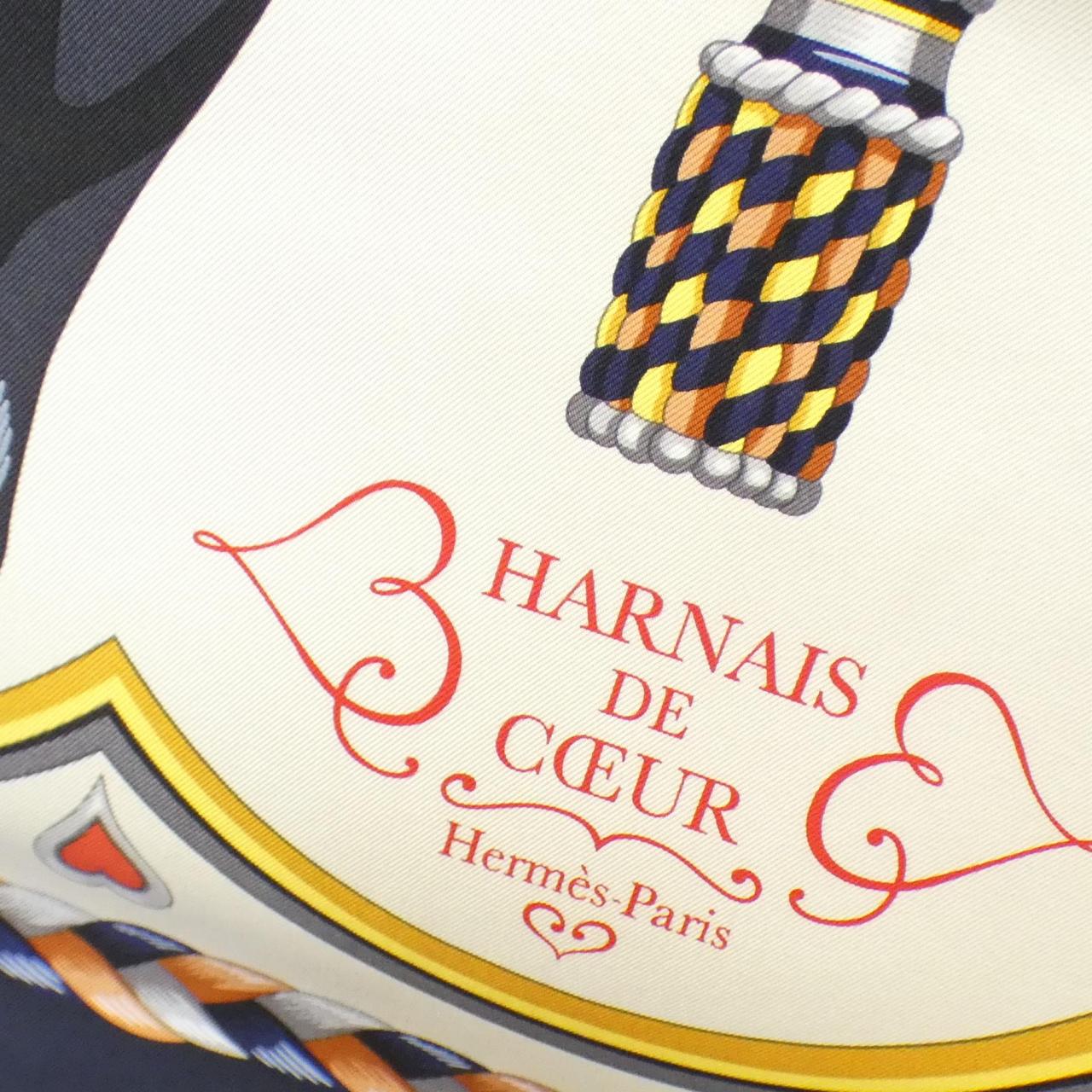 HERMES HARNAIS DE COEUR Carre 004090S Scarf