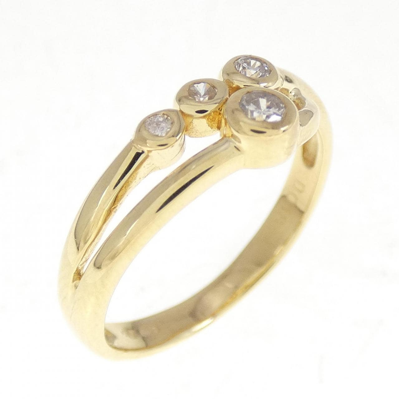 K18YG ダイヤモンド リング 0.18CT