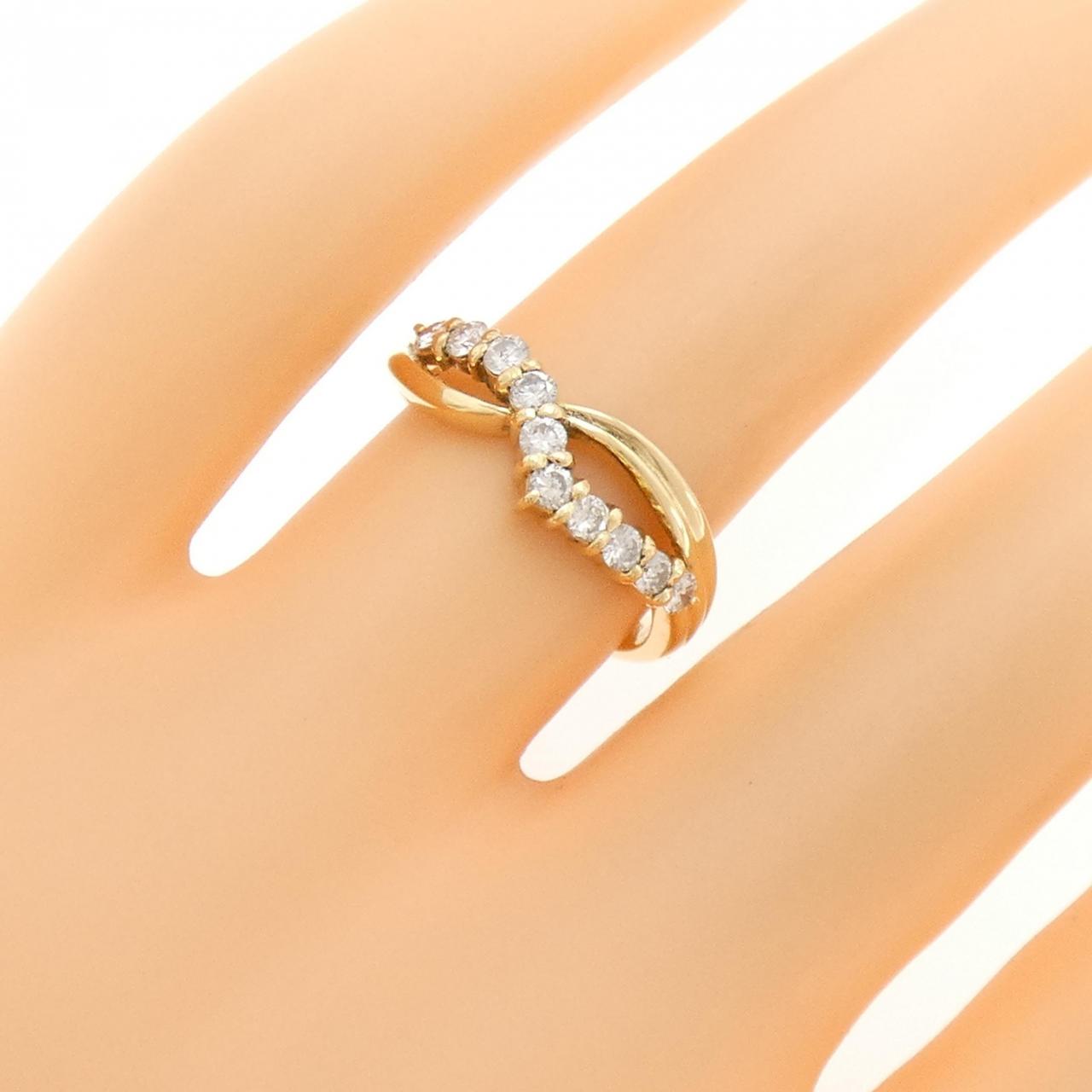 K18YG ダイヤモンド リング 0.33CT