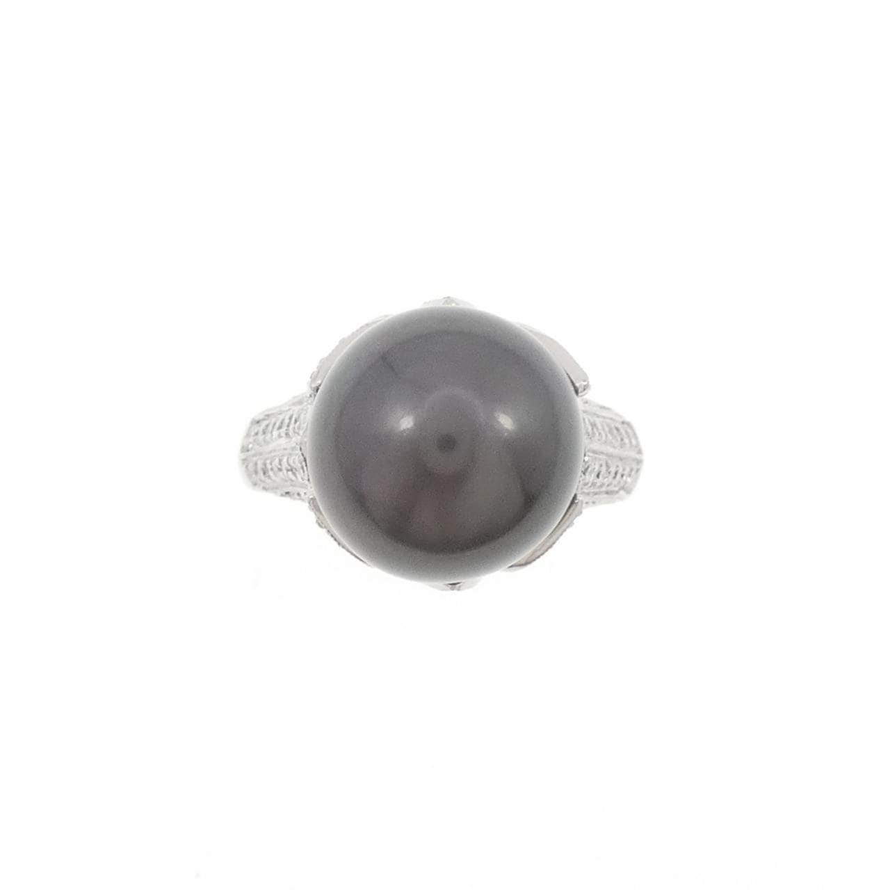 PT900 黒蝶パール リング 12.6mm