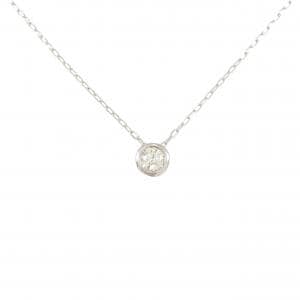 PT900/PT850 ソリティア ダイヤモンド ネックレス 0.19CT