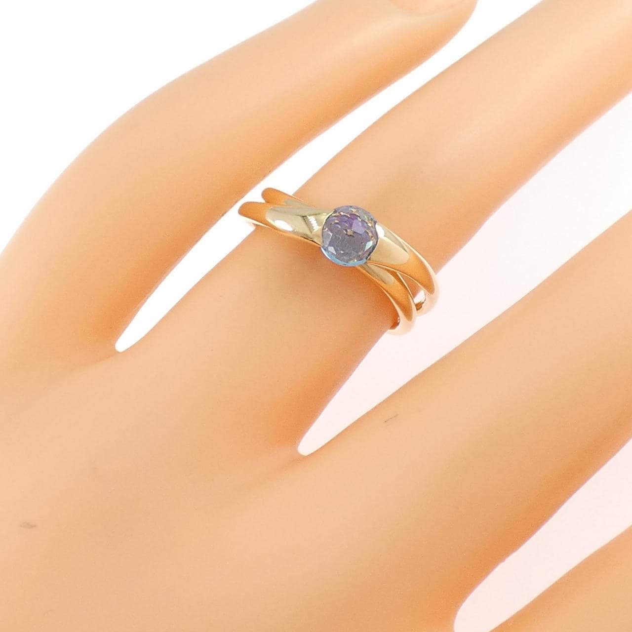 4゜C ブルートパーズ リング