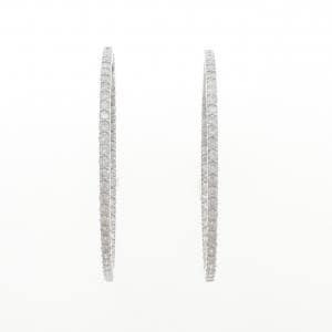 K18WG ダイヤモンド ピアス 2.36CT