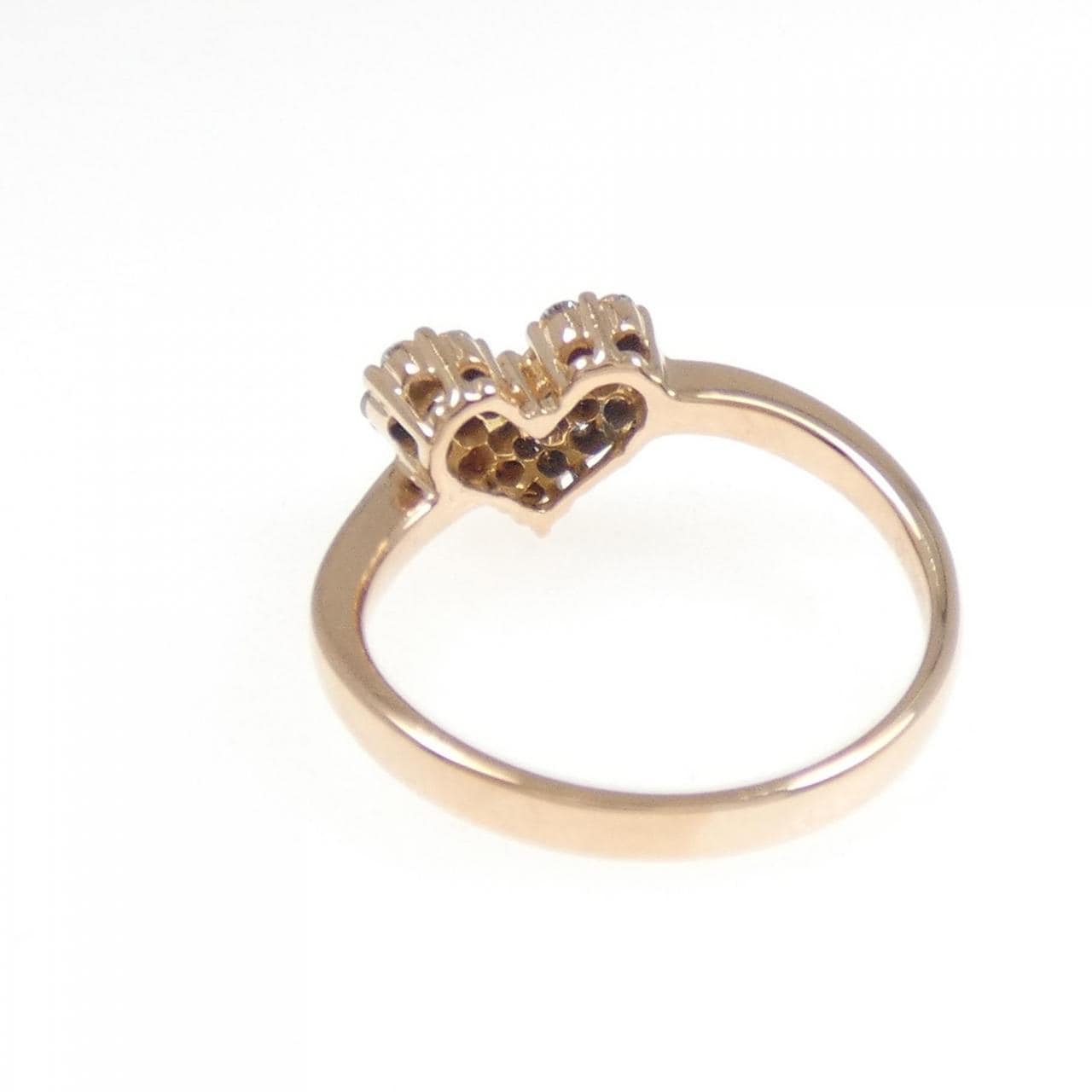 K18PG/K18WG Heart Pave Diamond Ring 0.30CT