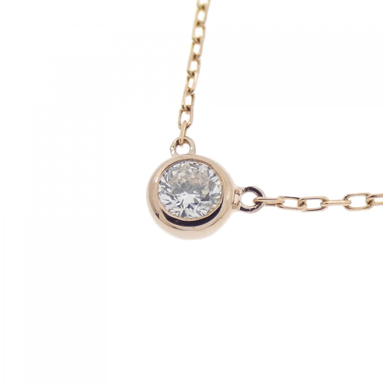 K18PG ソリティア ダイヤモンド ネックレス 0.10CT