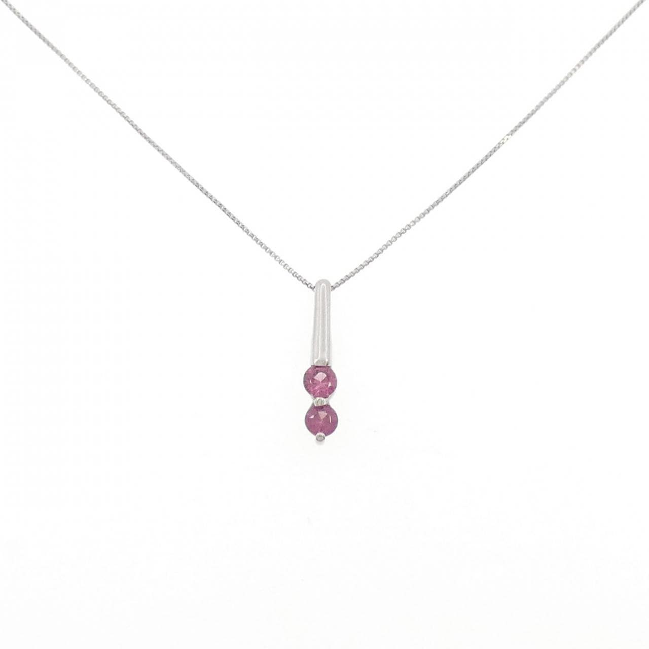PT900/PT850 ガーネット ネックレス