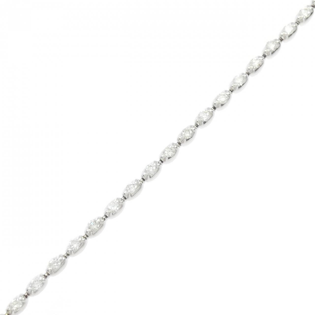 K18WG ダイヤモンド ブレスレット 1.00CT
