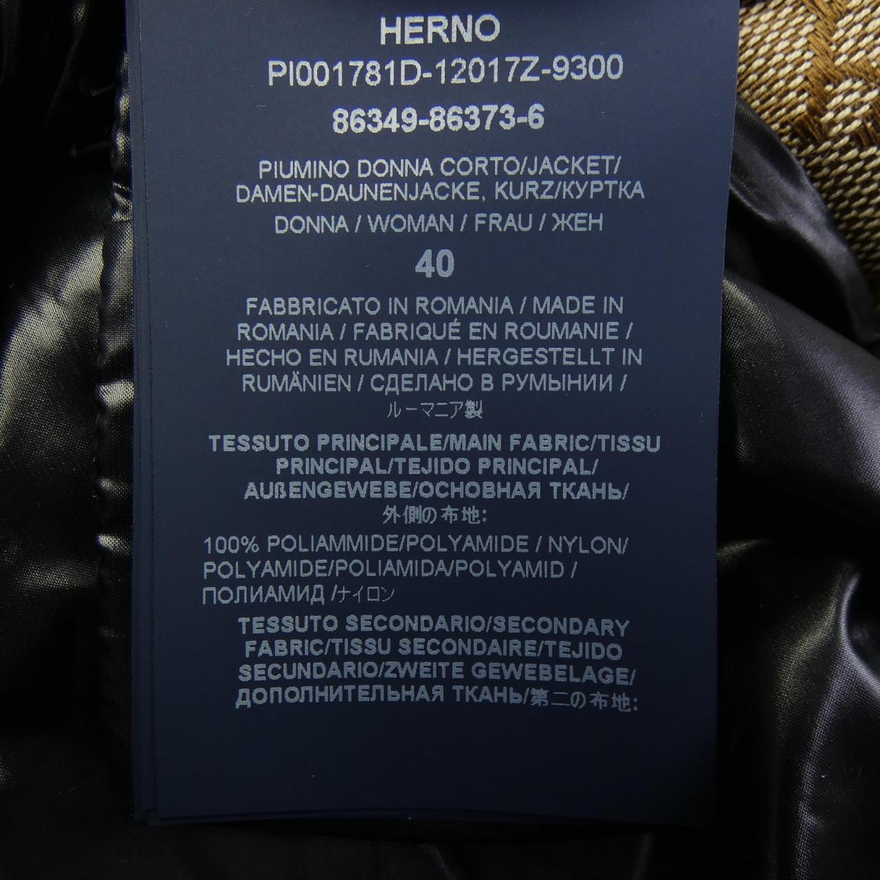 ヘルノ Herno PI001781D 12017Z ダウンジャケット