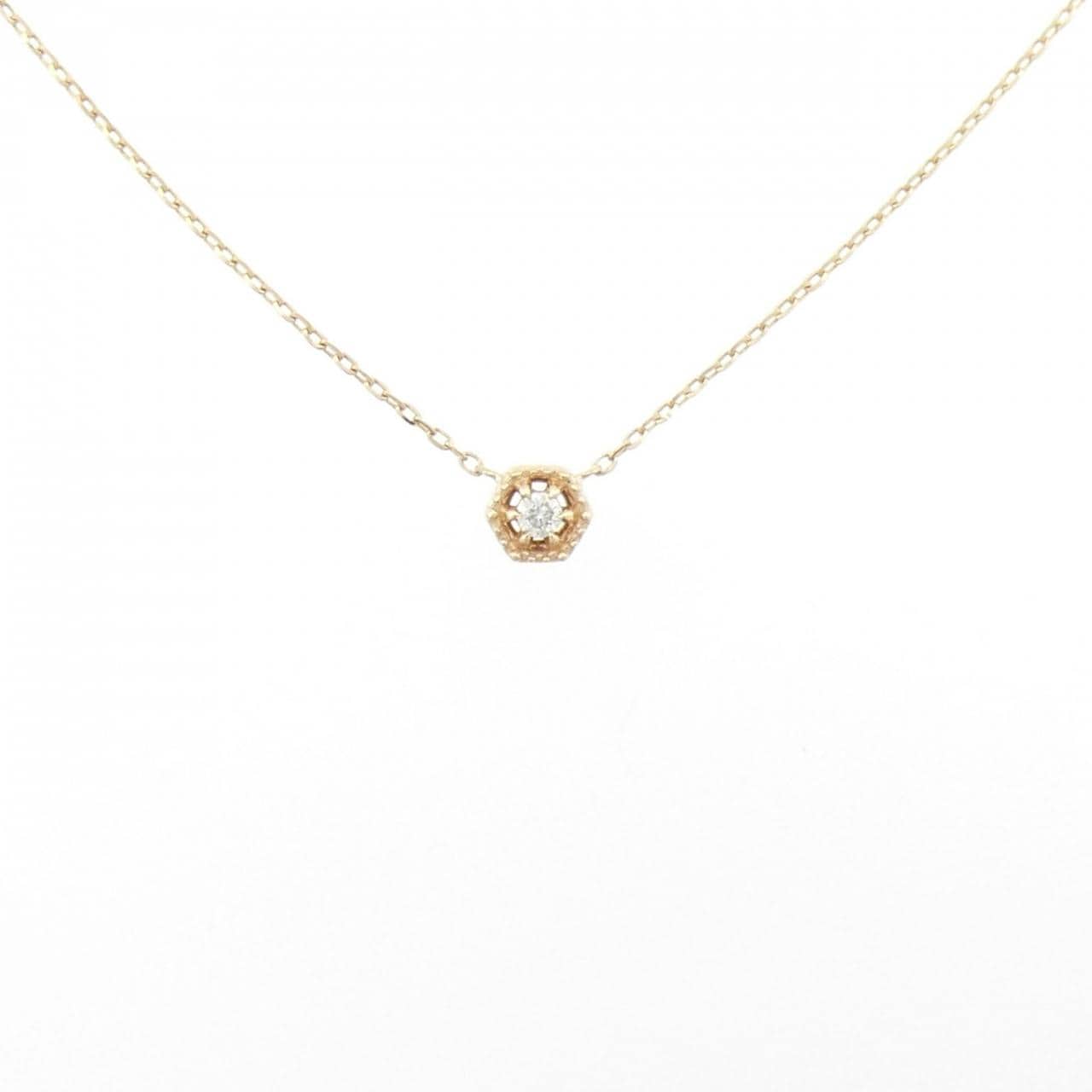 アガット ダイヤモンド ネックレス 0.02CT