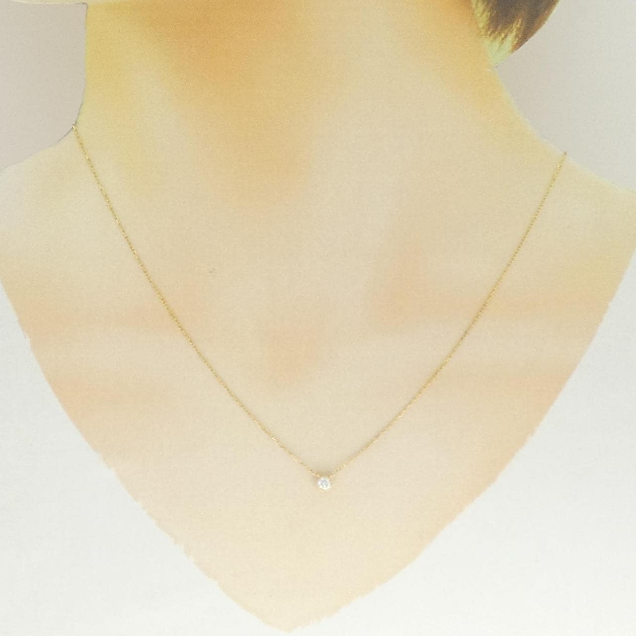 K18YG ダイヤモンド ネックレス 0.10CT