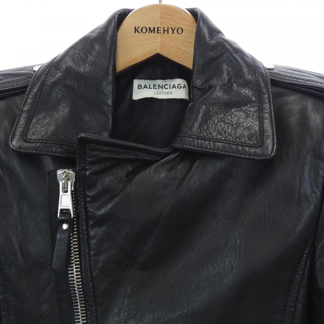 バレンシアガ BALENCIAGA 256302 TCH99 レザーライダースジャケット