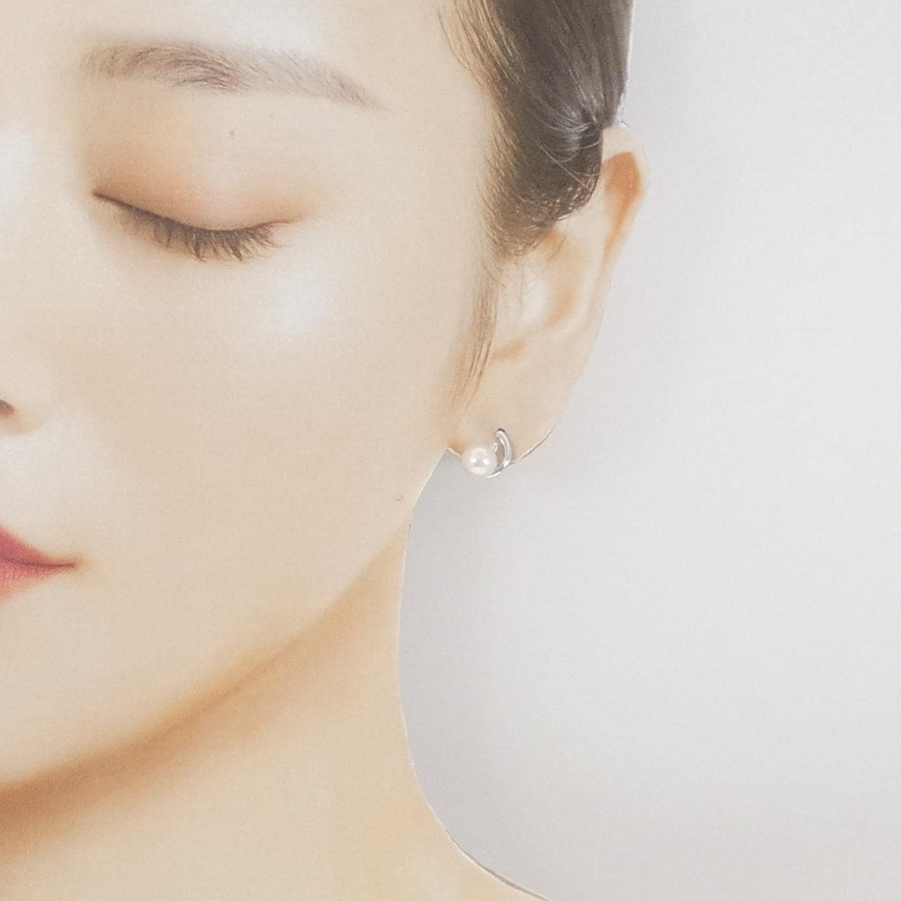 PT900 アコヤパール イヤリング 6.7mm