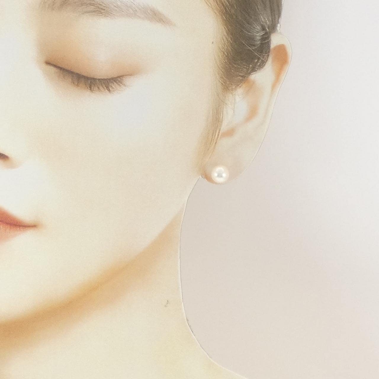 K18YG アコヤパール ピアス 7.7mm