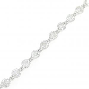 K18WG ダイヤモンド ブレスレット 5.00CT
