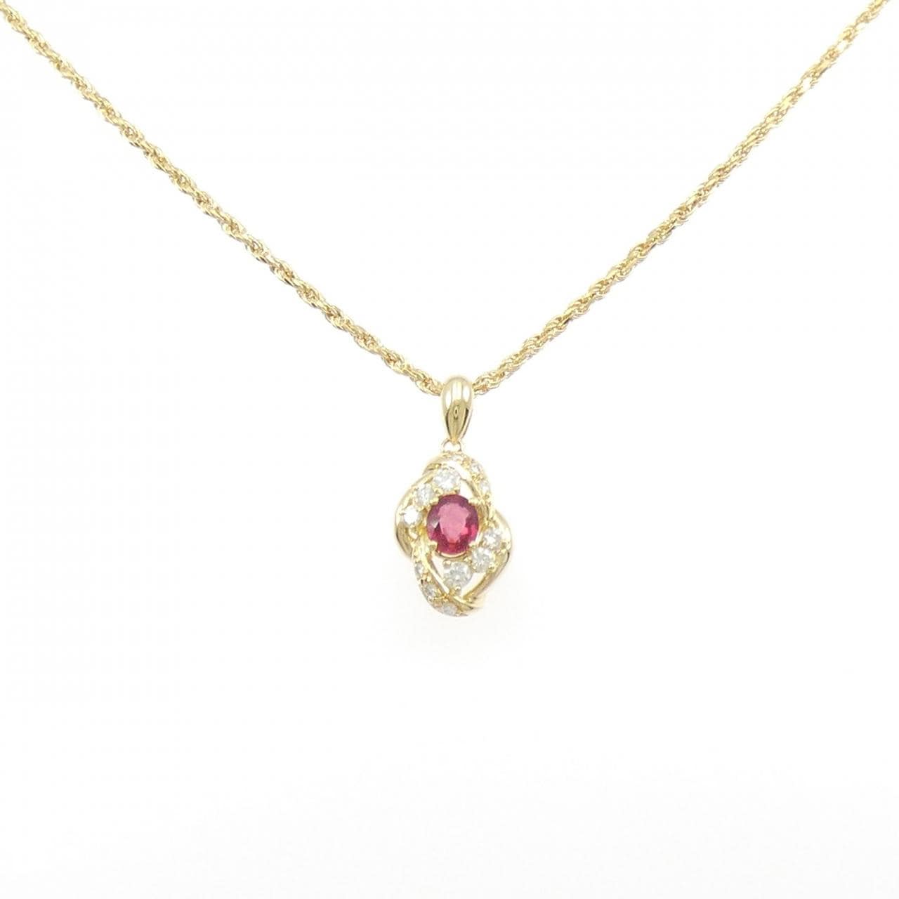 K18YG ルビー ネックレス 0.50CT